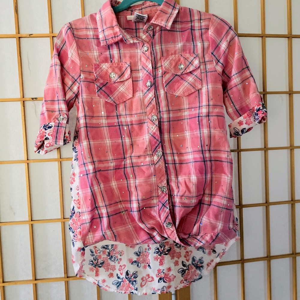 Glitter button down
